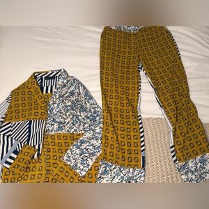 Karen by Simonsen Geometric and Floral blazer and pants Matching Set